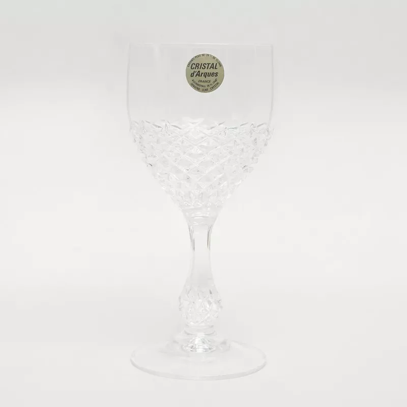 COPA CHENONCEAUX Nº 2 AGUA D\'ARQUES cristal transparente con diseño tallado y acabado brillante.