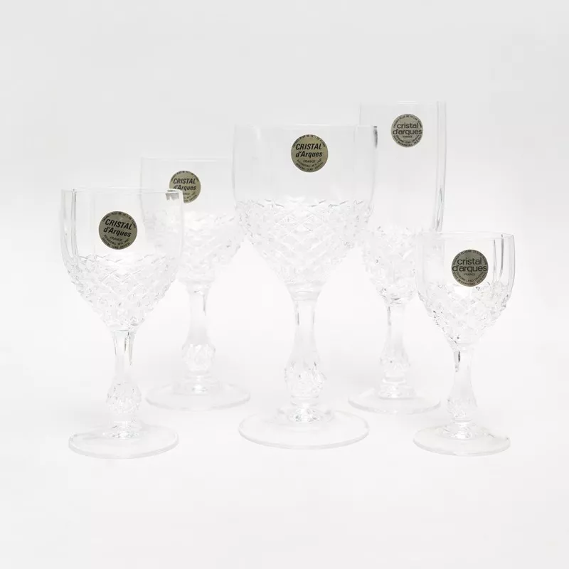 COPA CHENONCEAUX Nº 2 AGUA D\'ARQUES de cristal con diseño tallado y acabado brillante, ideal para eventos elegantes