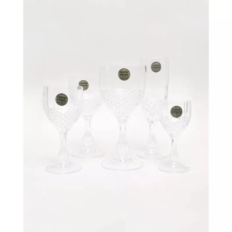 COPA CHENONCEAUX Nº 2 AGUA D\'ARQUES de cristal transparente con diseño tallado y acabado brillante, ideal para servir agua.