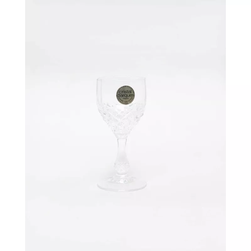 COPA CHENONCEAUX Nº 7 LICOR D\'ARQUE de cristal transparente con diseño tallado y base elegante en forma de copa.