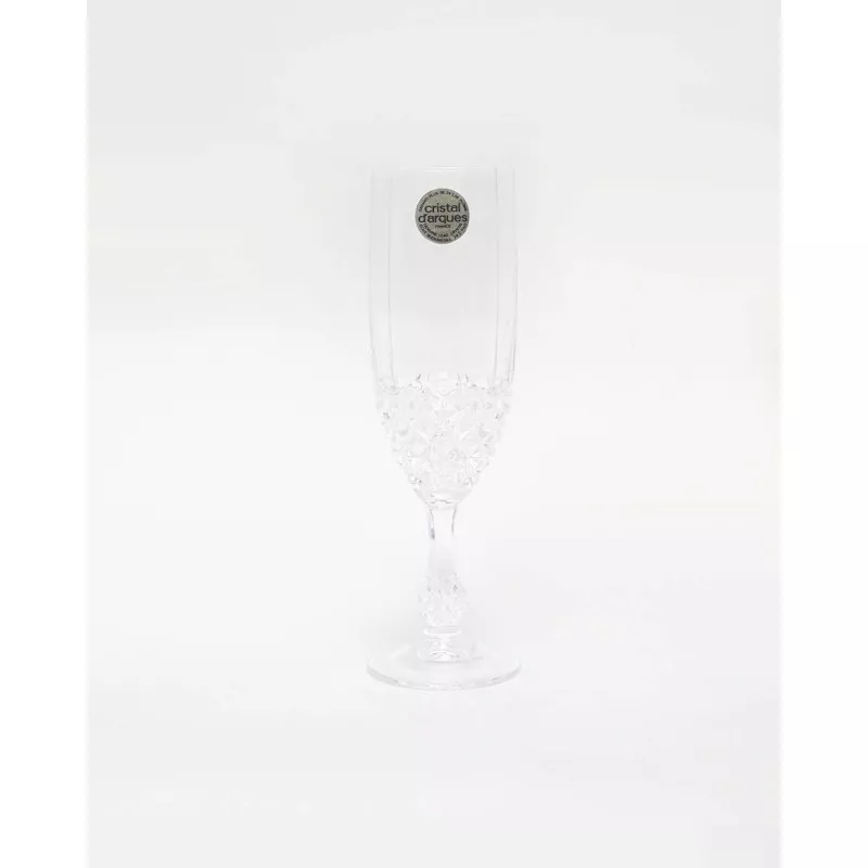 COPA CHENONCEAUX CHAMPAN D\'ARQUES cristal transparente con grabado decorativo y diseño elegante en forma de flauta