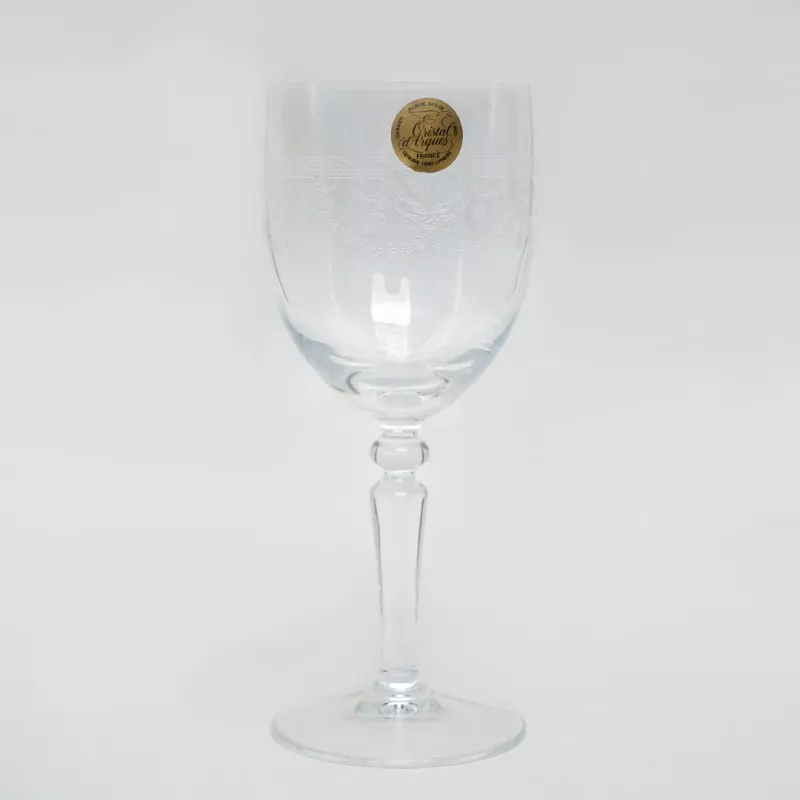 COPA DAMPIERRE Nº 2 AGUA D\'ARQUES de cristal transparente con base tallada y diseño elegante ideal para servir agua