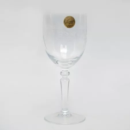 COPA DAMPIERRE Nº 2 AGUA D\'ARQUES de cristal transparente con base tallada y diseño elegante ideal para servir agua