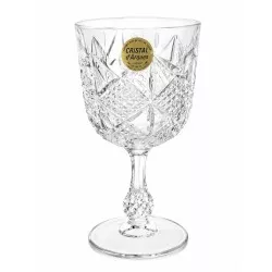 COPA ERMENOVILLE Nº 2 AGUA D\'ARQUES de cristal transparente con diseño facetado y acabado brillante