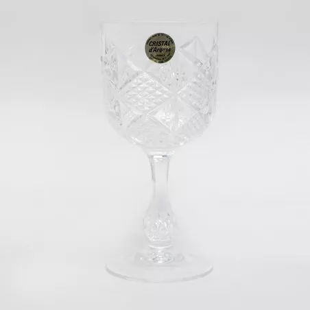 COPA ERMENOVILLE Nº 3 VINO D\'ARQUES en cristal transparente con diseño tallado y base elegante.