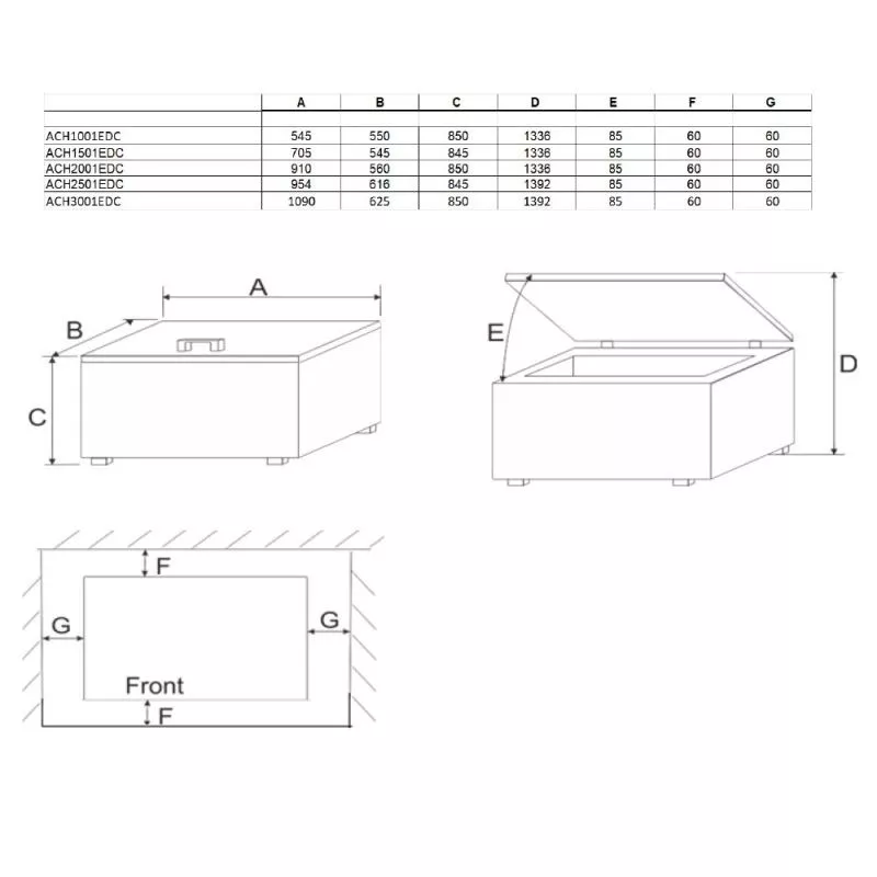 Congelador horizontal Aspes ACH3001EDC 287L – libre instalación, blanco, diseño práctico y eficiente con gran capacidad de almac