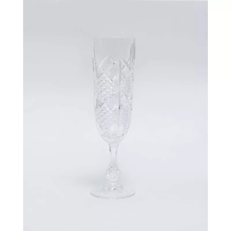 COPA ERMENOVILLE CHAMPAN D\'ARQUES de cristal transparente con diseño tallado y acabado elegante ideal para brindis.