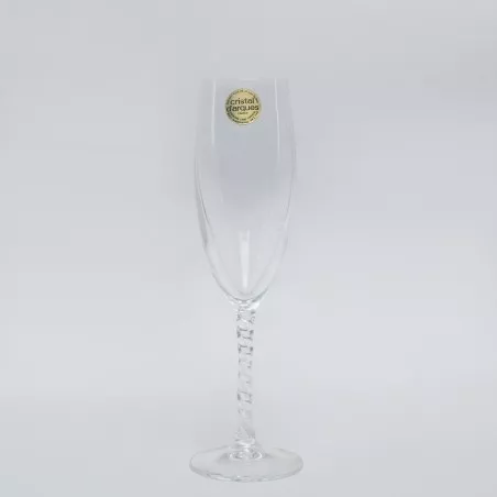 Copa Fleury Champán D\'Arques de cristal transparente, diseño elegante y tallado en el pie para celebraciones.