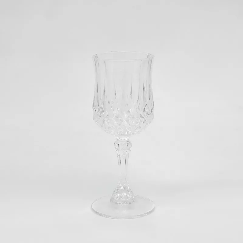 COPA LONCHANG ECLAT Nº 2 AGUA D\'ARQUES de cristal transparente con diseño tallado y base elevada