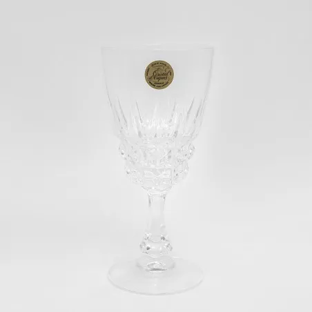 COPA POMPADOUR Nº 2 AGUA D\'ARQUES de cristal transparente con diseño tallado y base elegante.