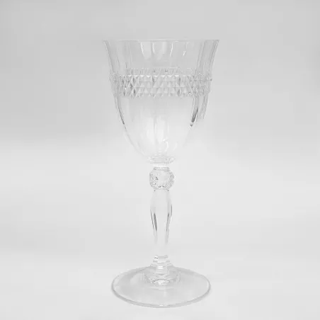 COPA ANNECY Nº 2 AGUA D\'ARQUES de cristal transparente con diseño facetado y acabado brillante en forma elegante