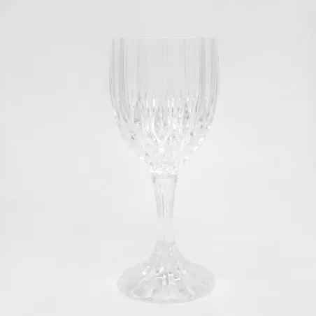 COPA BRETAGNE Nº 2 AGUA D\'ARQUES de cristal transparente con diseño fino y acabado tallado en relieve