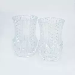 VASO VIOLETE ROYALE C2 D\'ARQUES de cristal transparente con diseño tallado y acabado brillante.