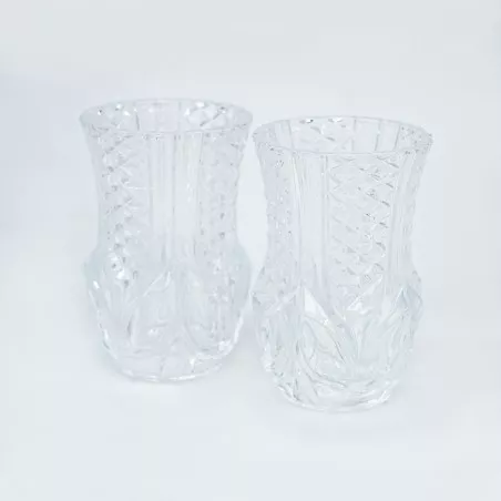 VASO VIOLETE ROYALE C2 D\'ARQUES de cristal transparente con diseño tallado y acabado brillante.