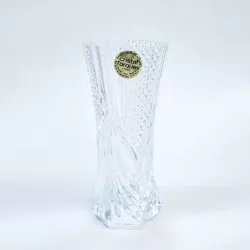 VASO ROYALE 13 D\'ARQUES de cristal transparente con diseño elegante y acabado facetado ideal para decoración.