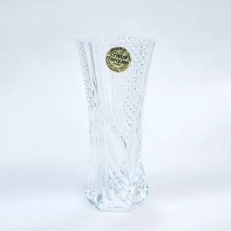 VASO ROYALE 13 D\'ARQUES de cristal transparente con diseño elegante y acabado facetado ideal para decoración.