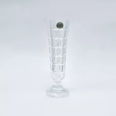 VASO SOLIFLOR 22 D\'ARQUES de cristal transparente con diseño acanalado y base sólida, ideal para bebidas elegantes