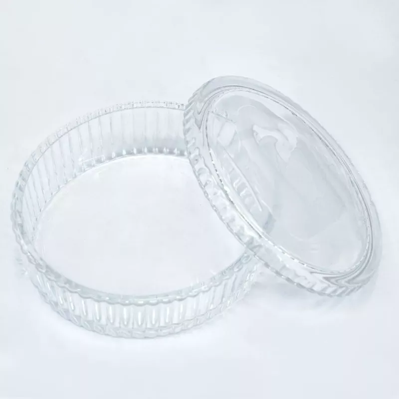 JOYERO CISNE D\'ARQUES de cristal transparente tipo caja con tapa, diseño elegante y acabado brillante.