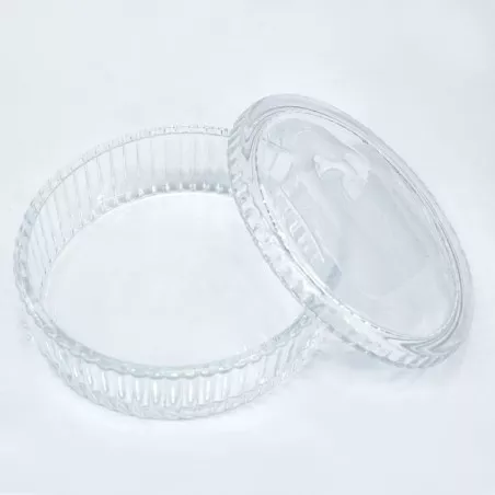 JOYERO CISNE D\'ARQUES de cristal transparente tipo caja con tapa, diseño elegante y acabado brillante.