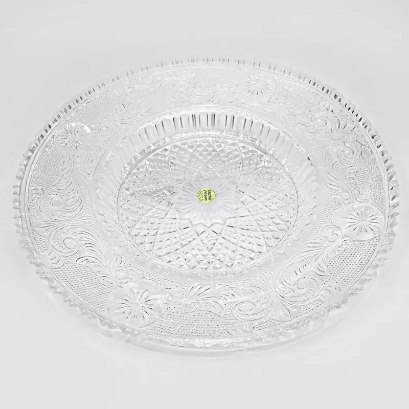 FRUTERO IMPERIAL D\'ARQUES de vidrio transparente con diseño tallado y acabado brillante para presentación de frutas.