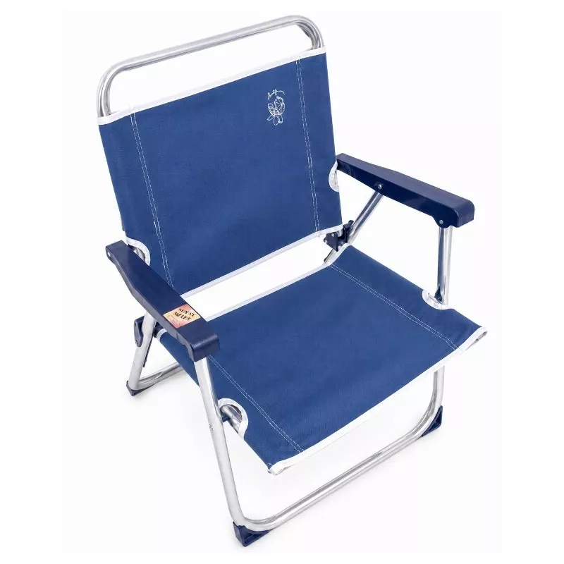 Sillón de playa aluminio Alco 639AL-0020 marinero plegable color azul con estructura de aluminio ligero y fácil transporte