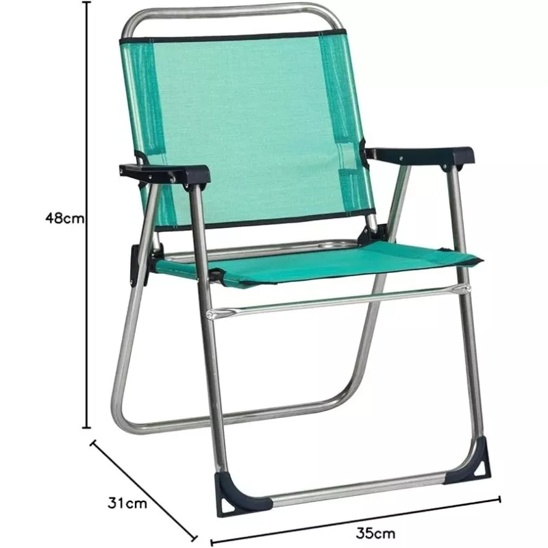 Sillón fijo Alco 631ALF-0030 de aluminio con acabado fibreline azul y diseño ligero, ideal para exteriores.