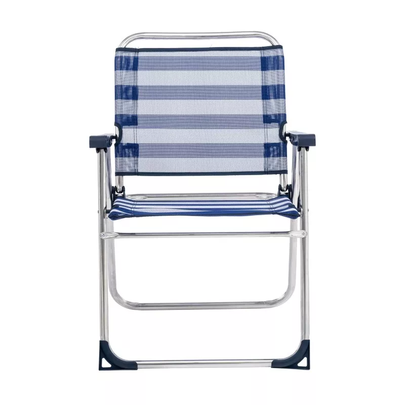 SILLON FIJO 631 ALF-0056 ALCO azul/bco con estructura metálica y diseño ergonómico, ideal para interiores y exteriores