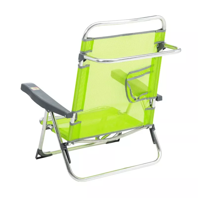SILLON PLAYA 607 ALF-2424 ALCO VERDE de diseño plegable, color verde y estructura de aluminio ligera y resistente.