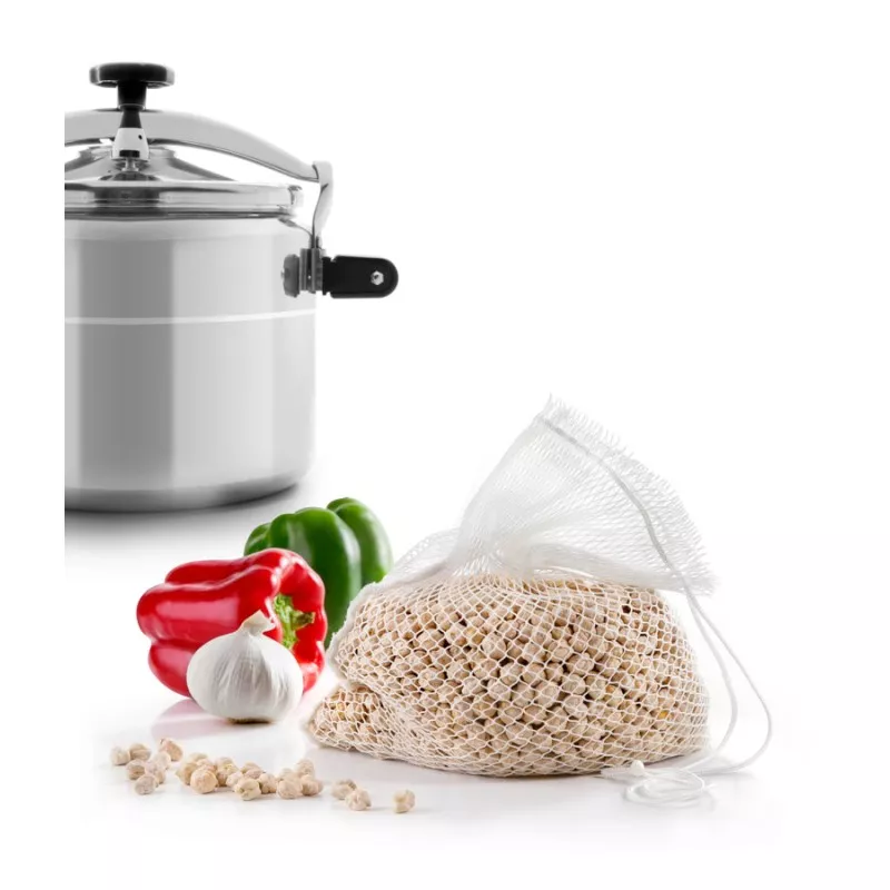SACO LEGUMBRES 4KG IBILI 779010 de malla blanca con capacidad para almacenar legumbres y facilitar su cocción