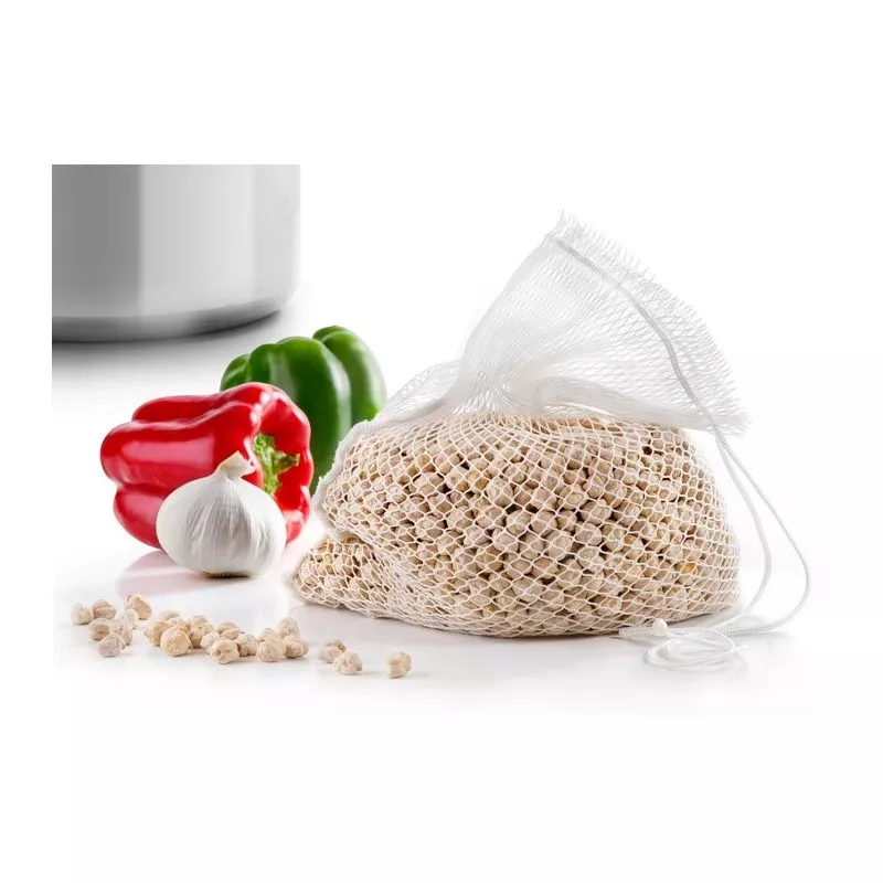 SACO LEGUMBRES 4KG IBILI 779010 de malla transpirable, ideal para cocinar y almacenar legumbres.