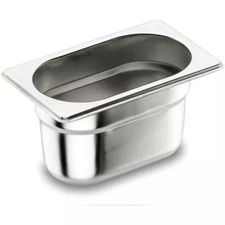 CUBETA GASTRONOR 1/3 RFº 66365 LACOR 2,5L de acero inoxidable con diseño ovalado y acabado pulido, ideal para su uso en cocina.