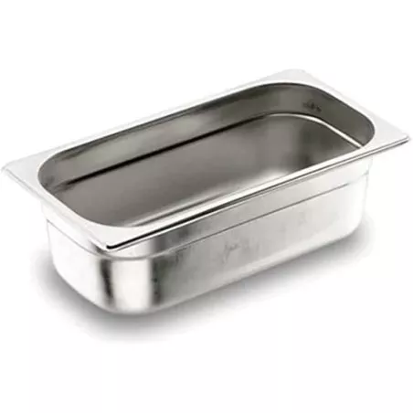 CUBETA GASTRONOR 1/2 RFª 66210 LACOR de acero inoxidable, diseño rectangular y acabado pulido, ideal para cocina profesional