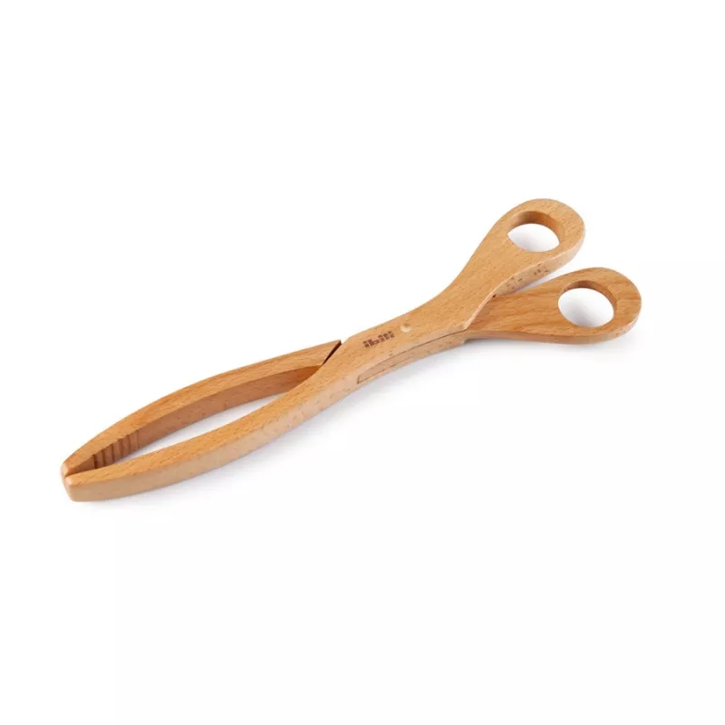 Tijera pinza Ibili 742300 madera con diseño ergonómico, acabado natural y mango redondeado en color claro