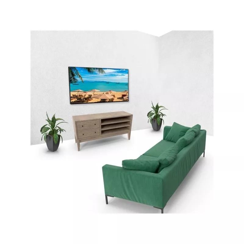 Soporte pared TV inclinable TM Electron TMSLC127S 26-55\" VESA 400x400 negro, robusto y ajustable para una instalación versátil.