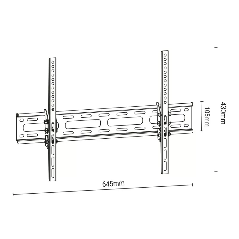 Soporte pared TV inclinable TM Electron TMSLC129M 32-70\" VESA 600x400 de metal resistente y diseño moderno con ajuste de inclin