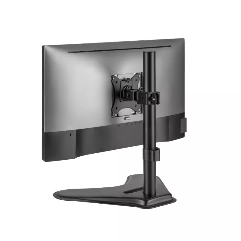 Soporte articulado de mesa para monitor TM Electron TMSLC600 17-32\" negro, con ajuste de altura y rotación.