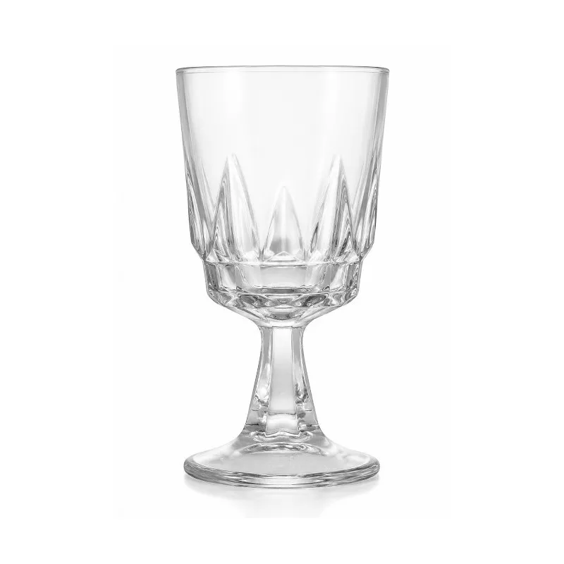 COPA ARTIC 5 JEREZ ARCOROC de vidrio transparente con diseño tallado y base robusta ideal para ocasiones especiales