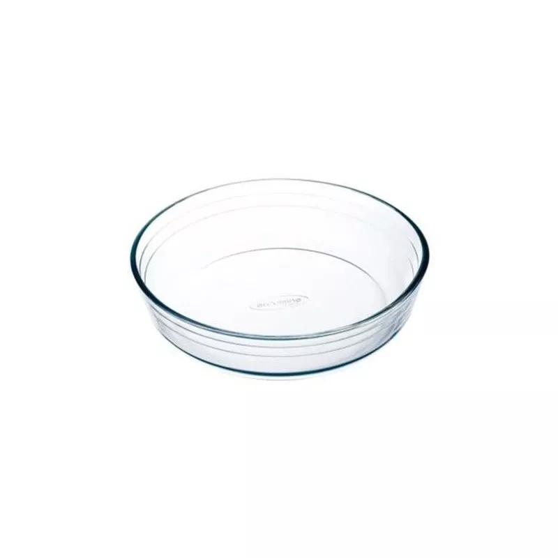 Molde tarta Ô Cuisine 4937274 de vidrio transparente, diseño redondo de 26 cm, ideal para hornear.