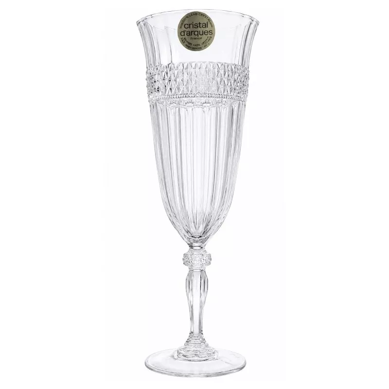 Copa Annecy champán flauta de cristal transparente con diseño elegante y acabado brillante