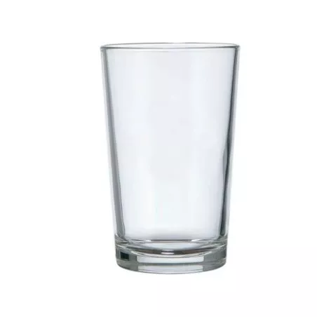 VASO ANCONA de vidrio transparente, diseño clásico y formato alto, ideal para bebidas frías y calientes.