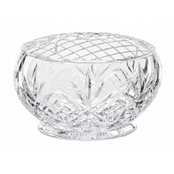 VASO MASQUERADE 16 FLORERO 49428 de cristal transparente con diseño geométrico y acabado brillante.