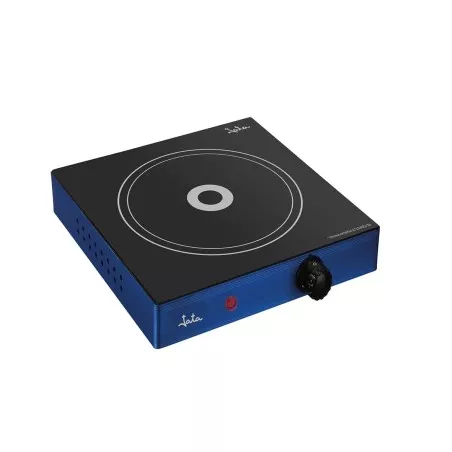 Vitrocerámica portátil Jata V140 en color azul, 1 fuego, 2000 W, tamaño Ø180 mm, superficie vitrocerámica fácil de limpiar