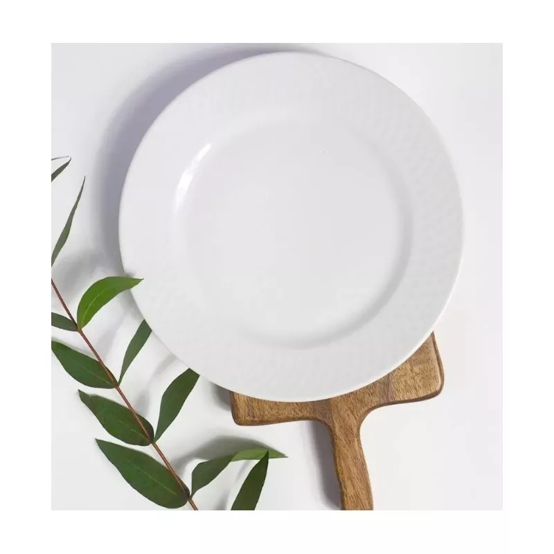 VAJILLA BALTICO BCO 18 P. 75879 ULTINOX platos blancos de porcelana con diseño elegante y acabado pulido