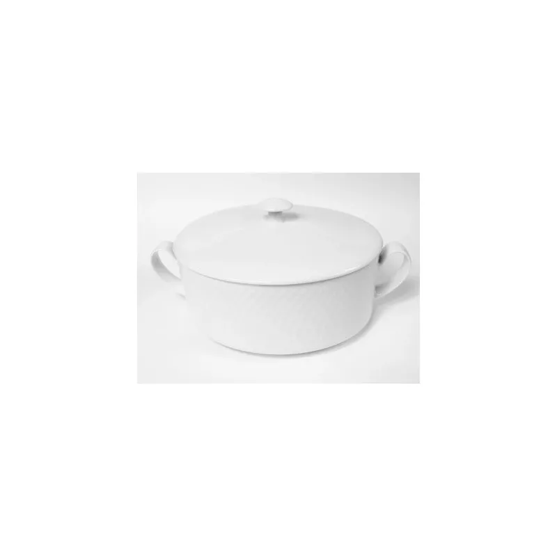 Vajilla Báltico BCO 18 P. 75879 ULTINOX cerámica blanca con diseño liso y tapa, ideal para servicio de mesa.