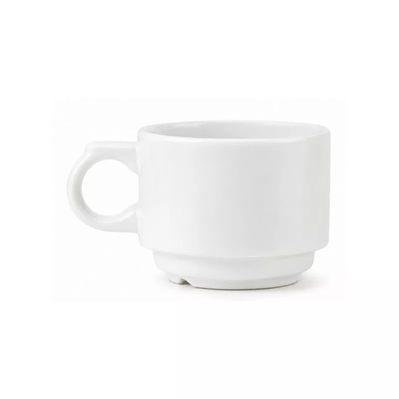 TAZA MOKA MELIDE 97CC de cerámica blanca con diseño moderno y acabado mate ideal para café.