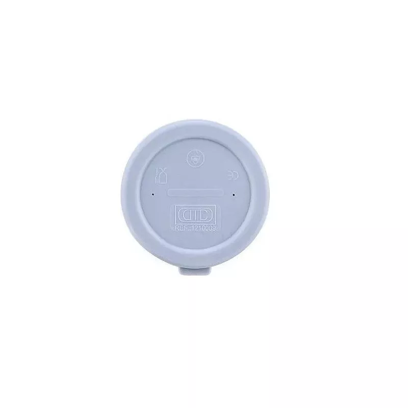 TAPA TAZA DESAYUNO AMC 1210009 GRIS de silicona, diseño ovalado y acabado mate, perfecta para bebidas calientes.