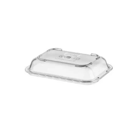 TAPA FUENTE RECT. 13 POLIC. AMC 16100130000 TRANSP, tapa rectangular de plástico transparente para alimentos
