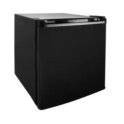 Frigorífico minibar Lacor 38L de color negro, diseño compacto 43x41x51 cm ideal para espacios reducidos.