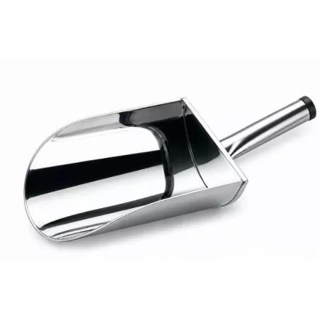 Cogedor 12 ILSA 712 de acero inoxidable brillante para legumbres con mango ergonómico y diseño funcional