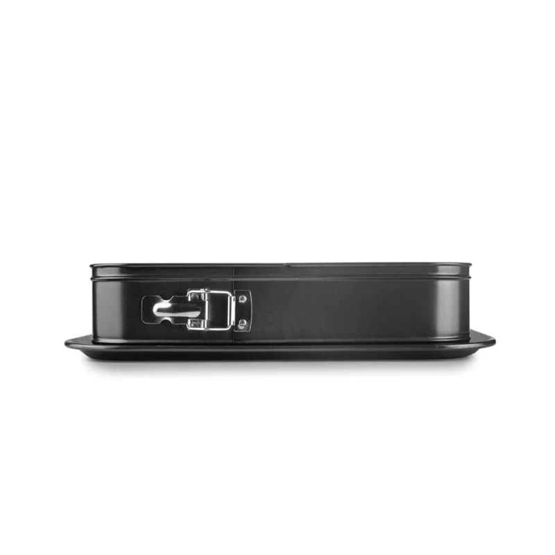 Molde desmontable rectangular Ibili 826628 28 x 18 cm color negro de acero resistente con acabado antiadherente.